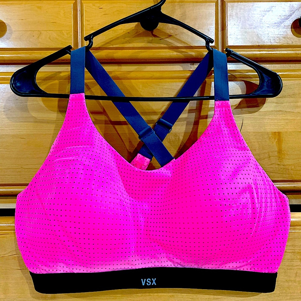 Pink by Victoria’s Secret- TWO SPORTS BRAS 1 HAS MESH MATERIAL &OTHER IS SPANDEX
